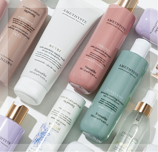 Professional shampoo and conditioner collection — Amethyste, Back Bar and Argan Sublime at FarmaVita Canada