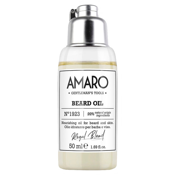 Amaro Beard Oil 50ml by FarmaVita Italy — professional nourishing beard oil with 99% natural origin ingredients, wholesale at Beauty Canada
