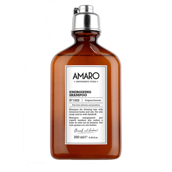 Amaro Energizing Shampoo 250ml by FarmaVita Italy — professional energizing scalp shampoo for thinning hair, wholesale at Beauty Canada