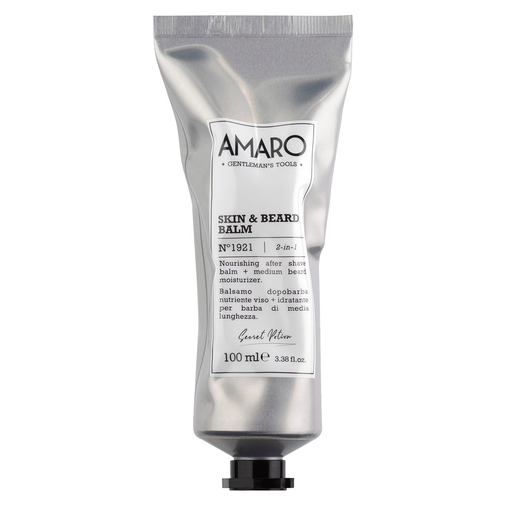 Amaro Skin & Beard Balm 100ml by FarmaVita Italy — professional aftershave and beard balm for skin and beard hydration, wholesale at Beauty Canada