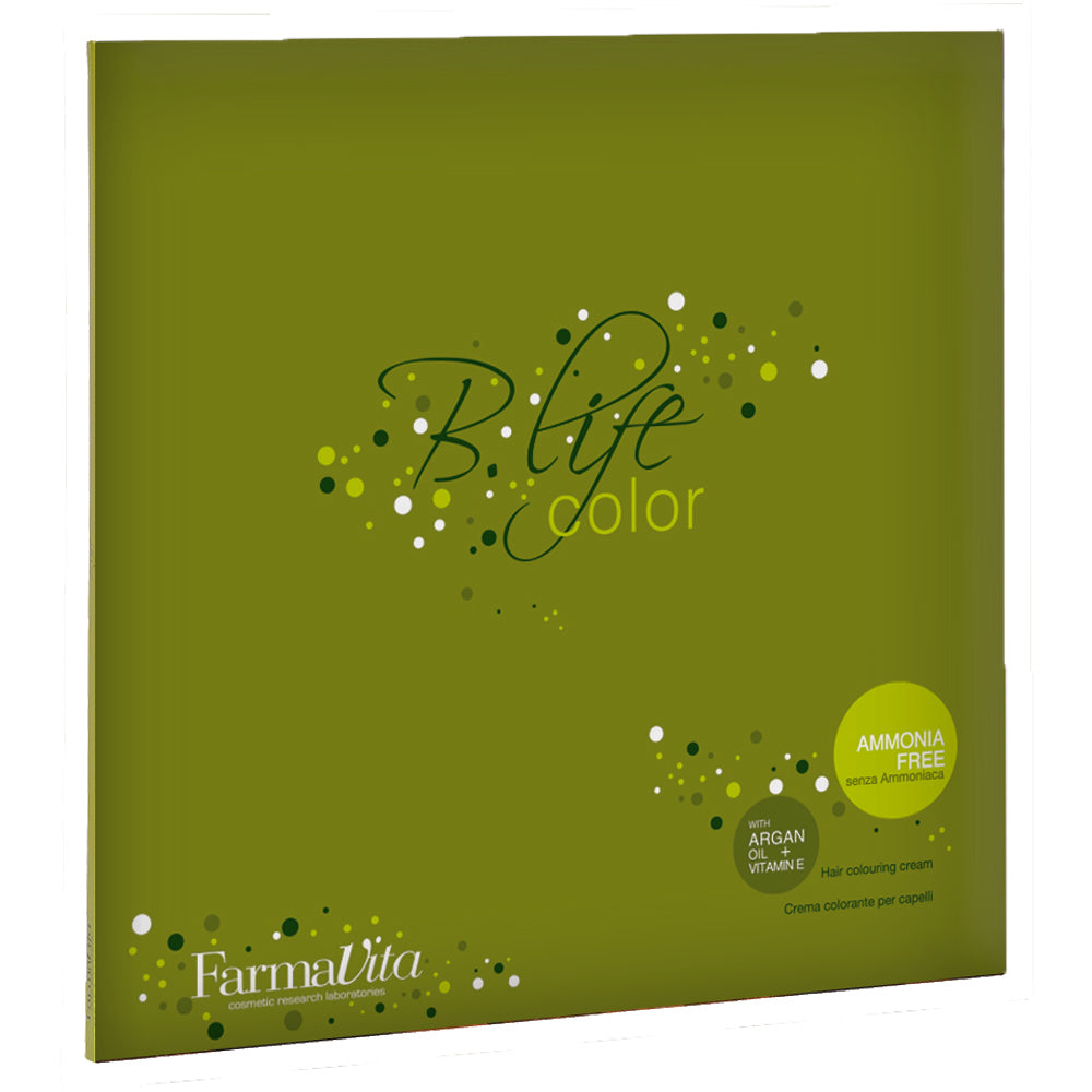 B.Life Color Chart by FarmaVita Italy — professional shade reference chart for B.Life ammonia-free hair colour, wholesale at Beauty Canada