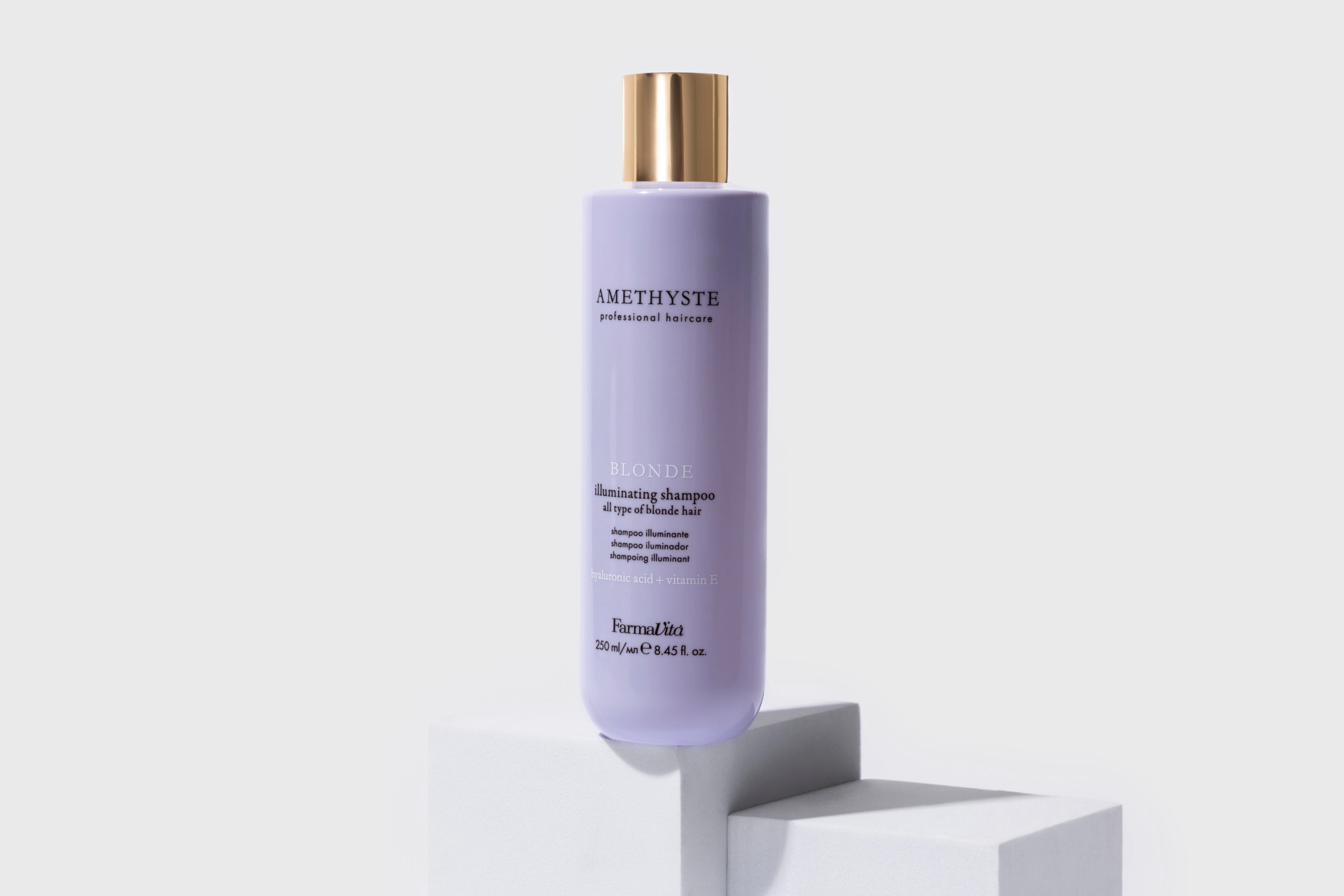 Amethyste Blonde Cool Blonde Silver Shampoo 250ml alternative product view — FarmaVita professional blonde hair care, Beauty Canada authorized Canadian distributor