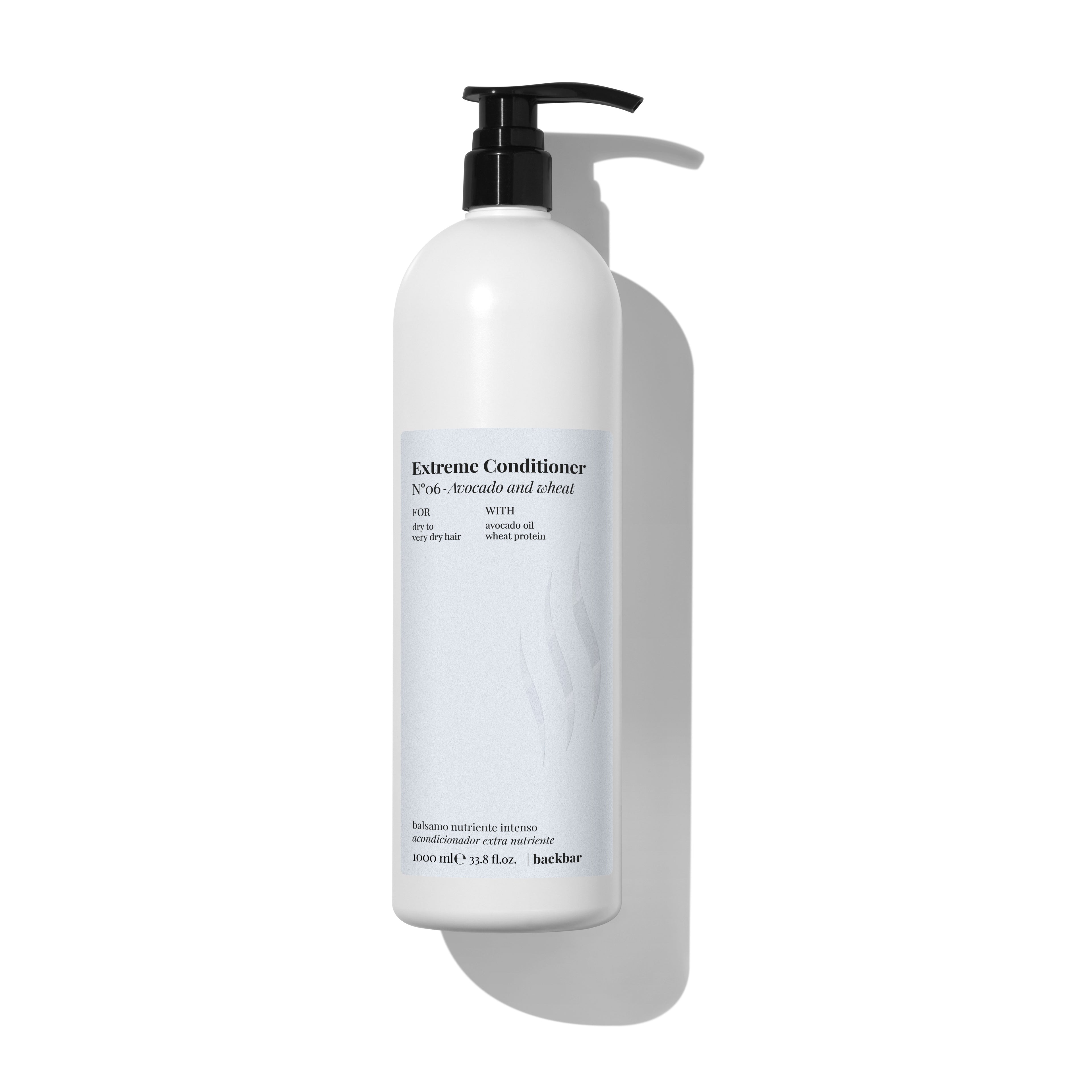 Back Bar Extreme Conditioner N°06 Avocado and Wheat by FarmaVita Italy — professional intensive conditioner for dry hair with avocado oil and wheat protein, 1000ml backbar size, wholesale at Beauty Canada