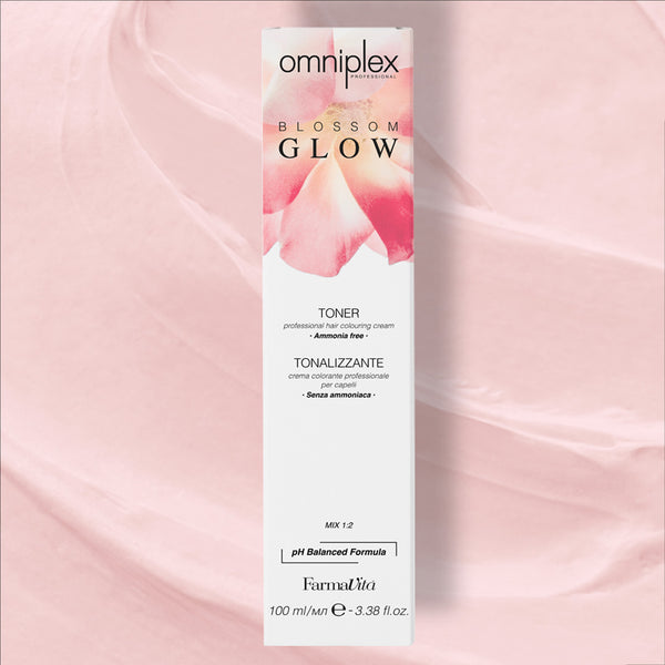 Omniplex Blossom Glow Hair Color Toner 100ml by FarmaVita Italy — professional ammonia-free hair colour toner for blondes, wholesale at Beauty Canada