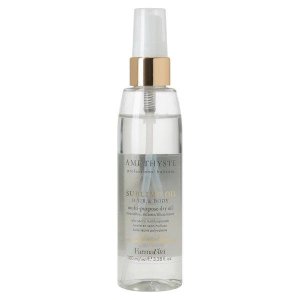 Amethyste Sublime Oil Hair & Body Dry Oil 100ml by FarmaVita Italy — professional multi-use dry oil for hair and body, wholesale at Beauty Canada