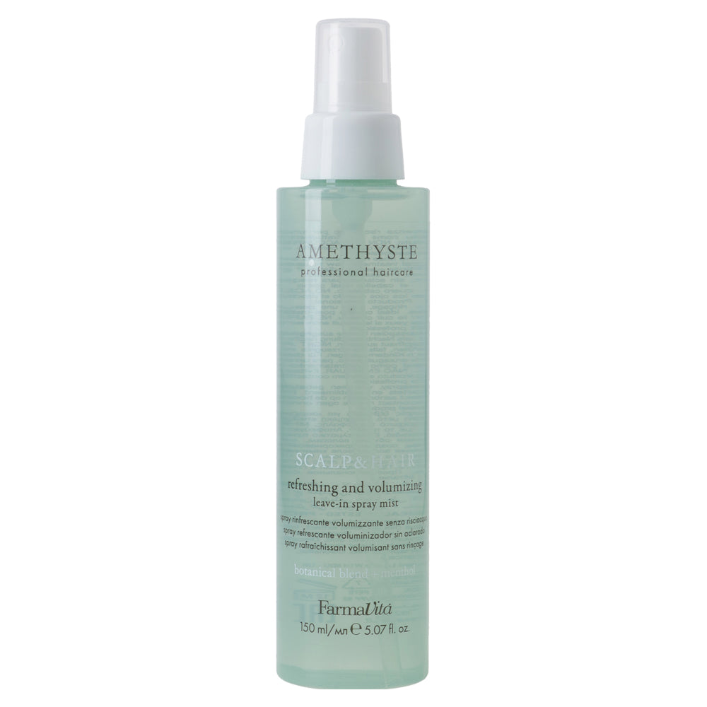 Amethyste Scalp & Hair Refreshing Volumizing Spray Mist 150ml by FarmaVita Italy — professional refreshing volumizing leave-in spray for scalp and hair, wholesale at Beauty Canada