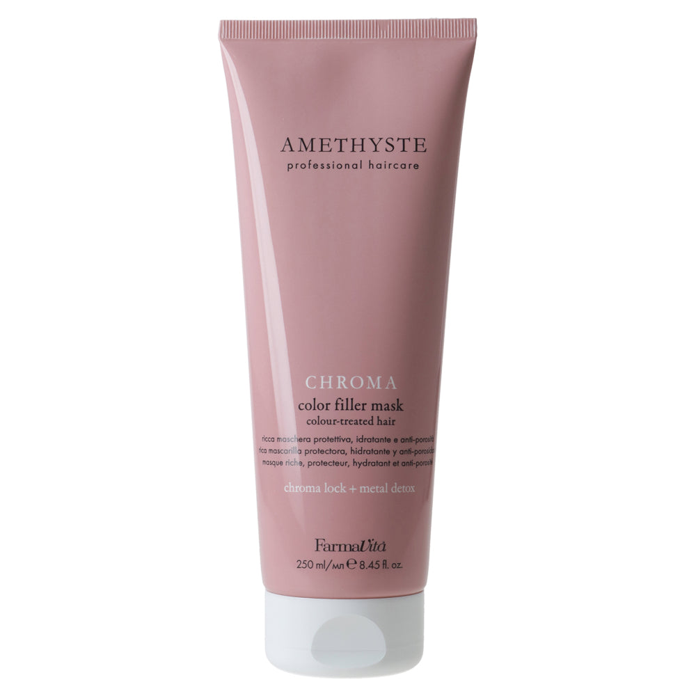 Amethyste Chroma Color Filler Mask 250ml by FarmaVita Italy — professional color-protecting filler mask for coloured hair, wholesale at Beauty Canada