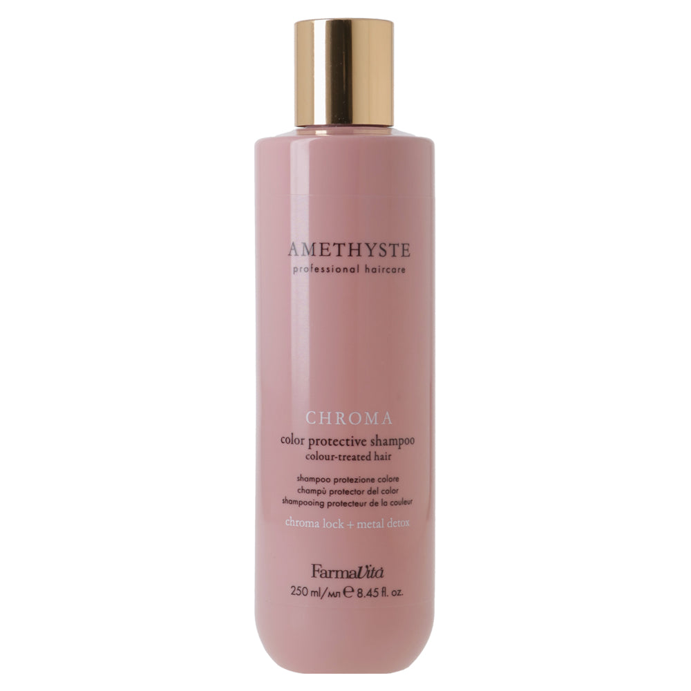 Amethyste Chroma Color Protective Shampoo 250ml by FarmaVita Italy — professional colour-protective shampoo for coloured hair, wholesale at Beauty Canada