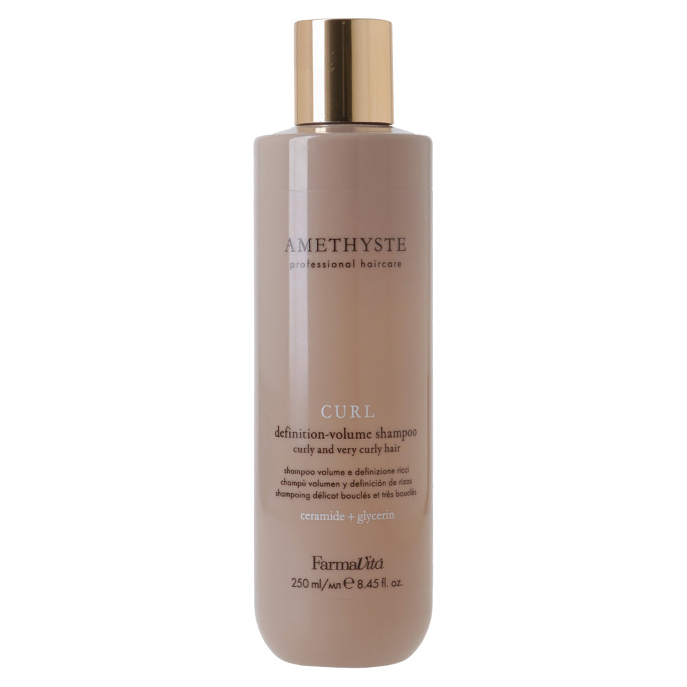 Amethyste Curl Definition Volume Shampoo 250ml by FarmaVita Italy — professional curl-defining volumizing shampoo for curly hair, wholesale at Beauty Canada