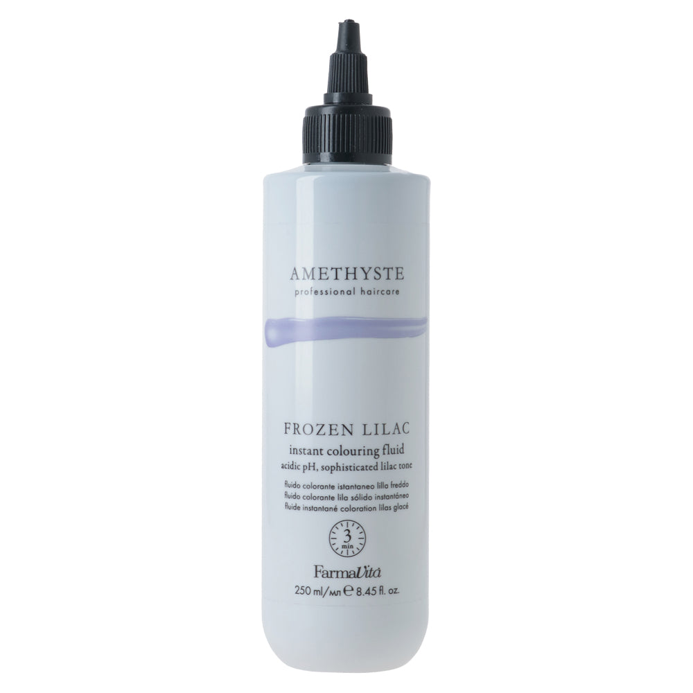 Amethyste Frozen Lilac Instant Colouring Fluid 250ml by FarmaVita Italy — professional instant toning fluid for frozen lilac tones on blonde hair, wholesale at Beauty Canada