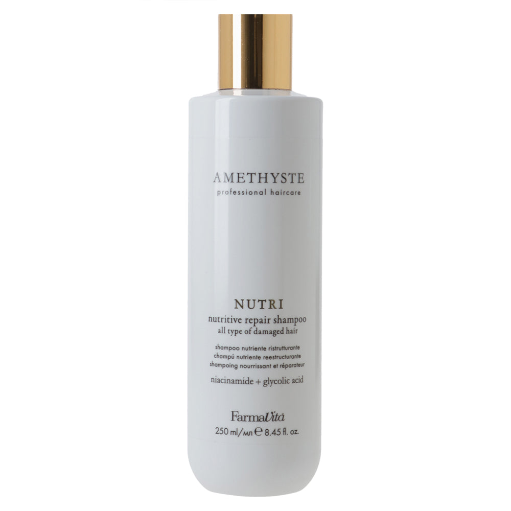 Amethyste Nutri Nutritive Repair Shampoo 250ml by FarmaVita Italy — professional nourishing repair shampoo for dry hair, wholesale at Beauty Canada
