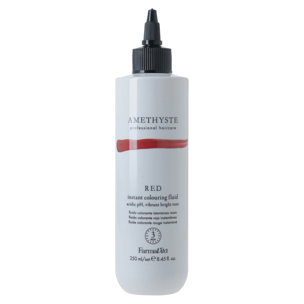 Amethyste Red Instant Colouring Fluid 250ml by FarmaVita Italy — professional instant toning fluid for red tones, wholesale at Beauty Canada