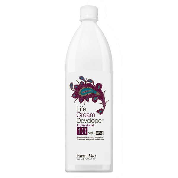 Life Color Plus Cream Developer Oxidant 1000ml by FarmaVita Italy — professional cream developer oxidant for Life Color Plus, wholesale at Beauty Canada