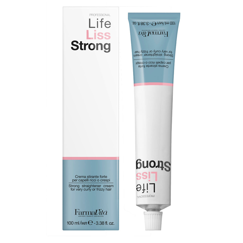 Life Lisss Strong 100ml by FarmaVita Italy — professional strong-formula hair straightening cream, wholesale at Beauty Canada