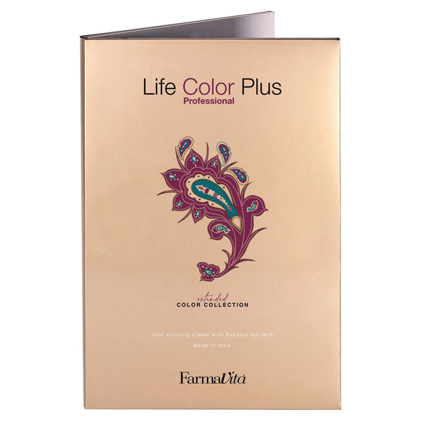 Life Color Plus New Color Chart by FarmaVita Italy — professional shade reference chart for Life Color Plus permanent colour, wholesale at Beauty Canada