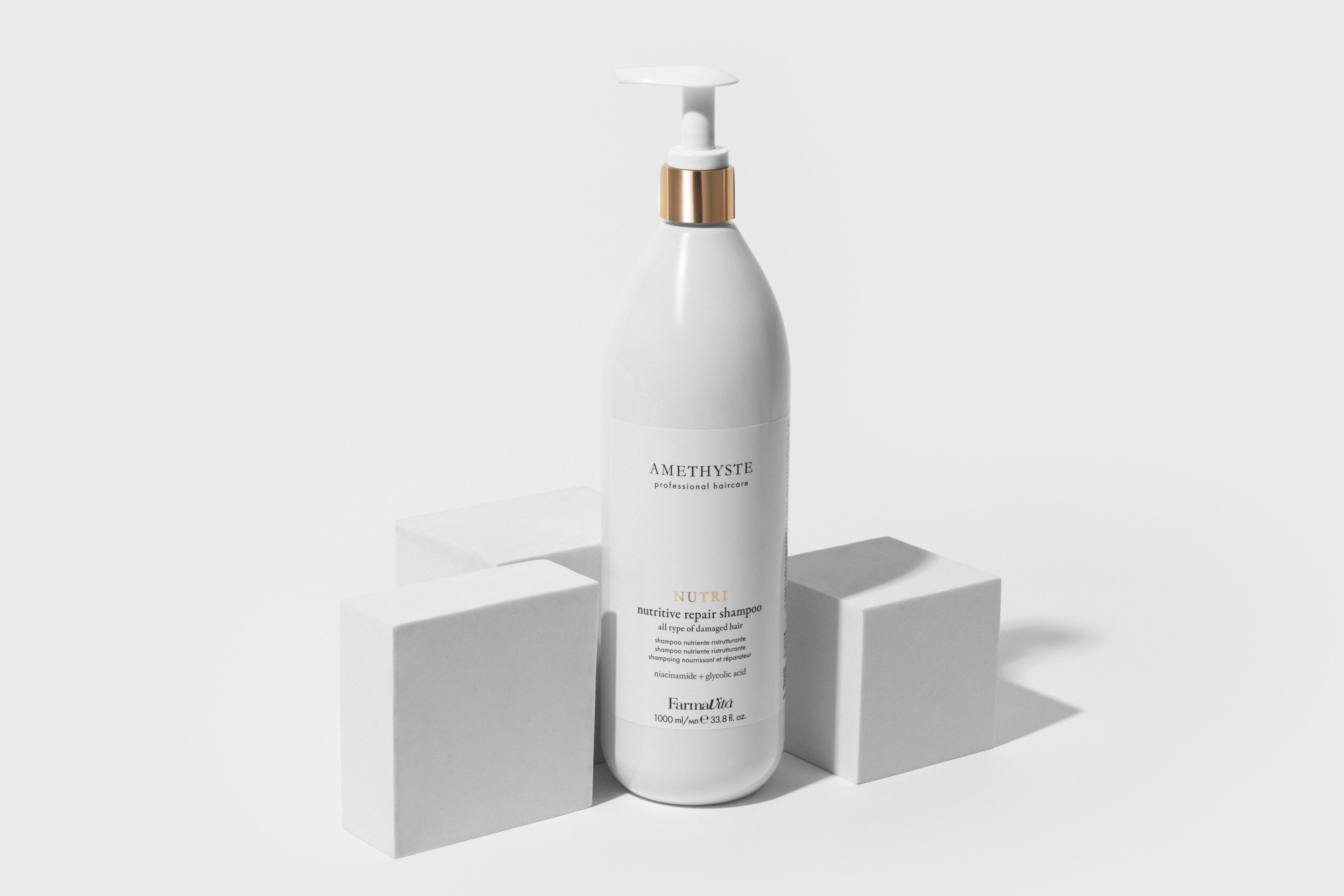 Amethyste Nutri Nutritive Repair Shampoo 1000ml alternative product view — FarmaVita professional hair repair, Beauty Canada authorized Canadian distributor