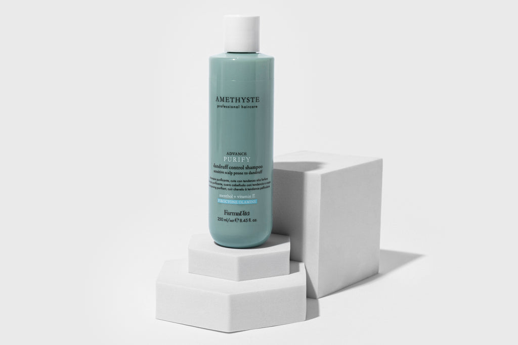 Amethyste Advance Purify Dandruff Control Shampoo 250ml alternative product view — FarmaVita professional scalp care, Beauty Canada authorized Canadian distributor