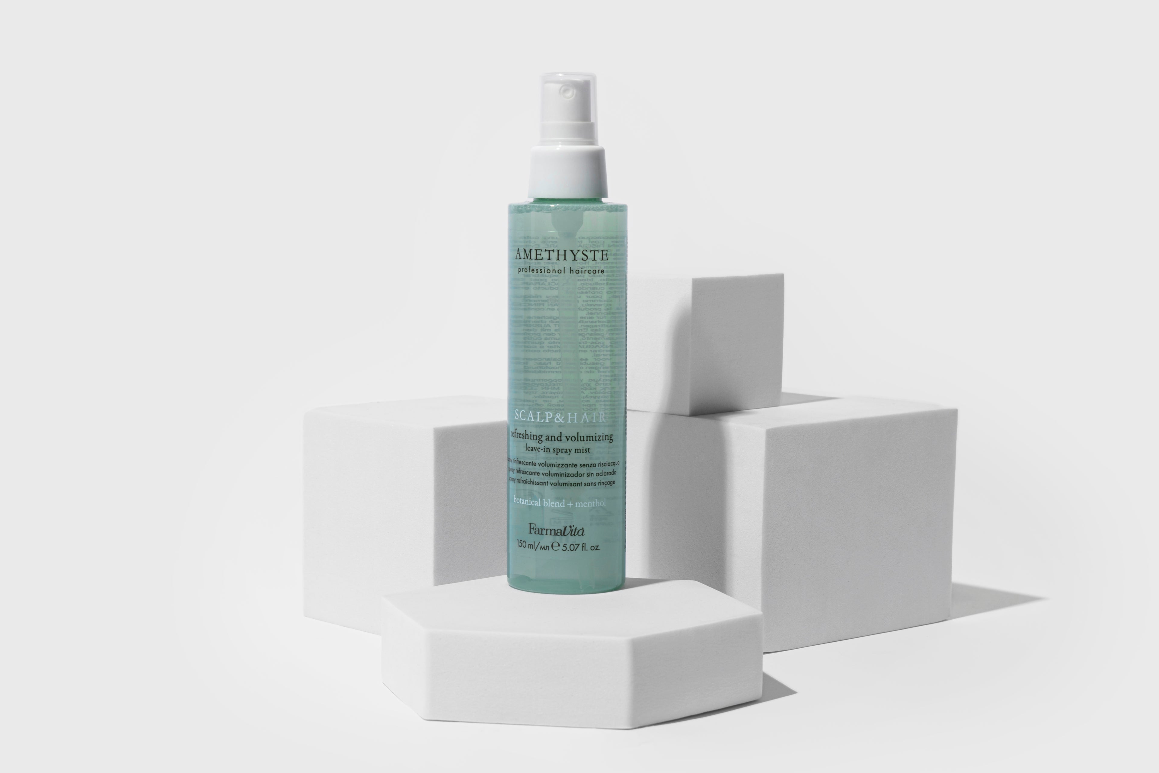 Amethyste Scalp & Hair Refreshing Volumizing Spray Mist 150ml alternative product view — FarmaVita professional scalp care, Beauty Canada authorized Canadian distributor