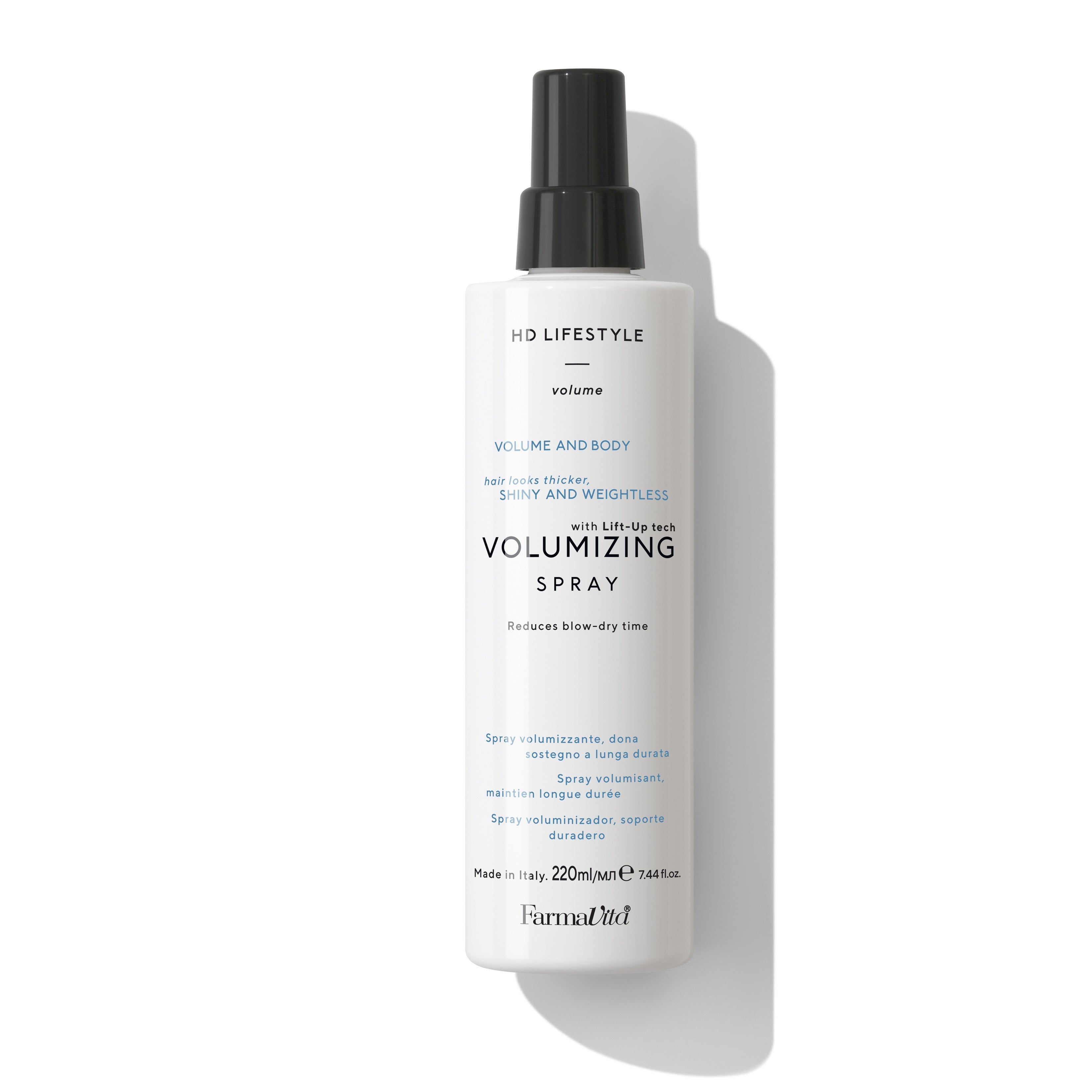HD Life Style Volumizing Spray 220ml by FarmaVita Italy — professional root-lifting volumizing spray, wholesale at Beauty Canada