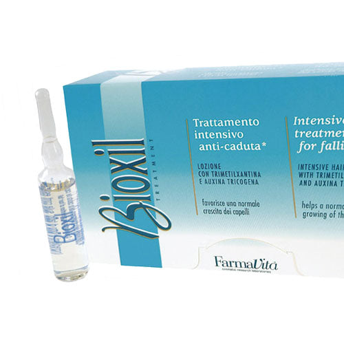 Bioxil Lotion 12 x 8ml Vials by FarmaVita Italy — professional anti hair loss scalp lotion vials, wholesale at Beauty Canada