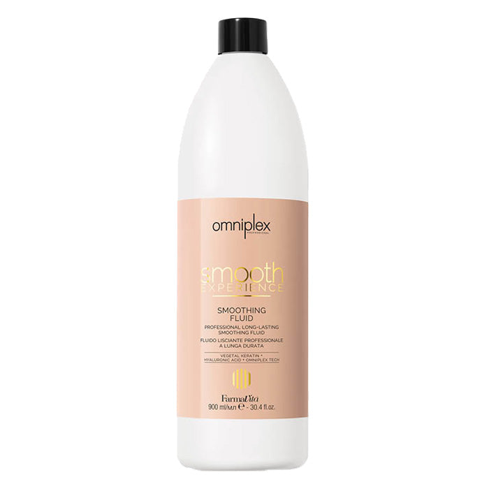 Omniplex Smooth Experience Smoothing Fluid 1000ml by FarmaVita Italy — professional anti-frizz smoothing fluid with keratin, back bar size, wholesale at Beauty Canada